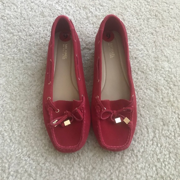Michael kors Leather Red Flats Loafers - Picture 1 of 2